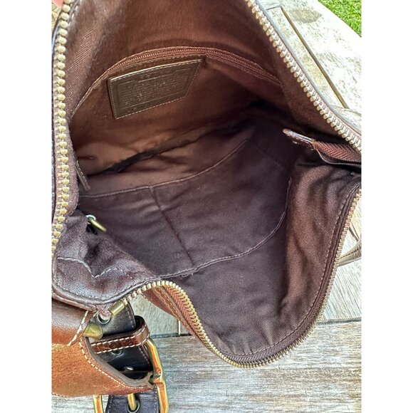 Coach Chelsea Laced Med Duffle Bag Brown Pebble Leather: Vintage 2006 Coach - Picture 11 of 12